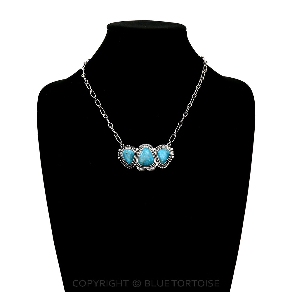Western Design Stone Necklace - Image 2