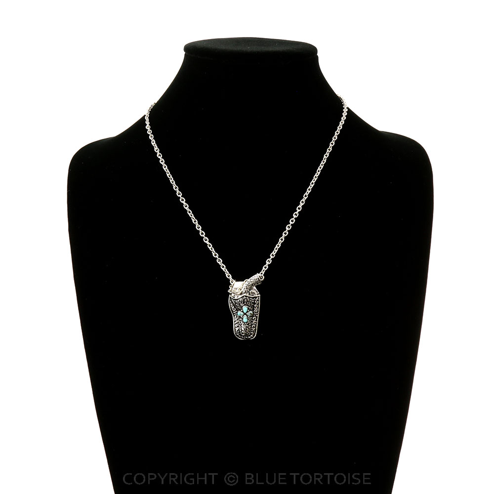 Western Revolver & Holster Necklace - Image 4