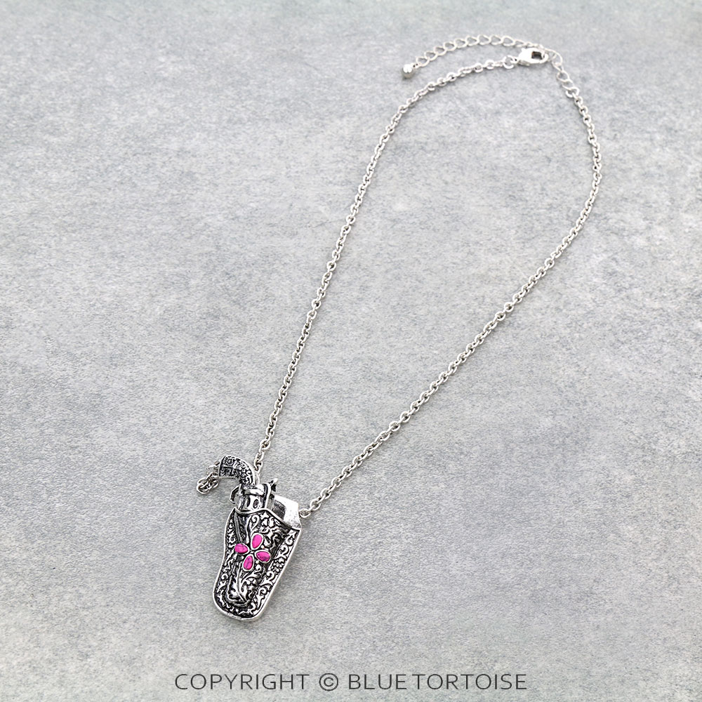 Western Revolver & Holster Necklace - Image 2