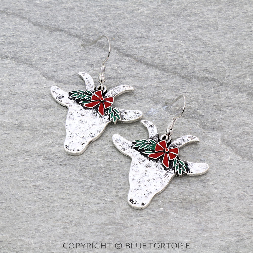 Christmas Goat Dangle Earrings
