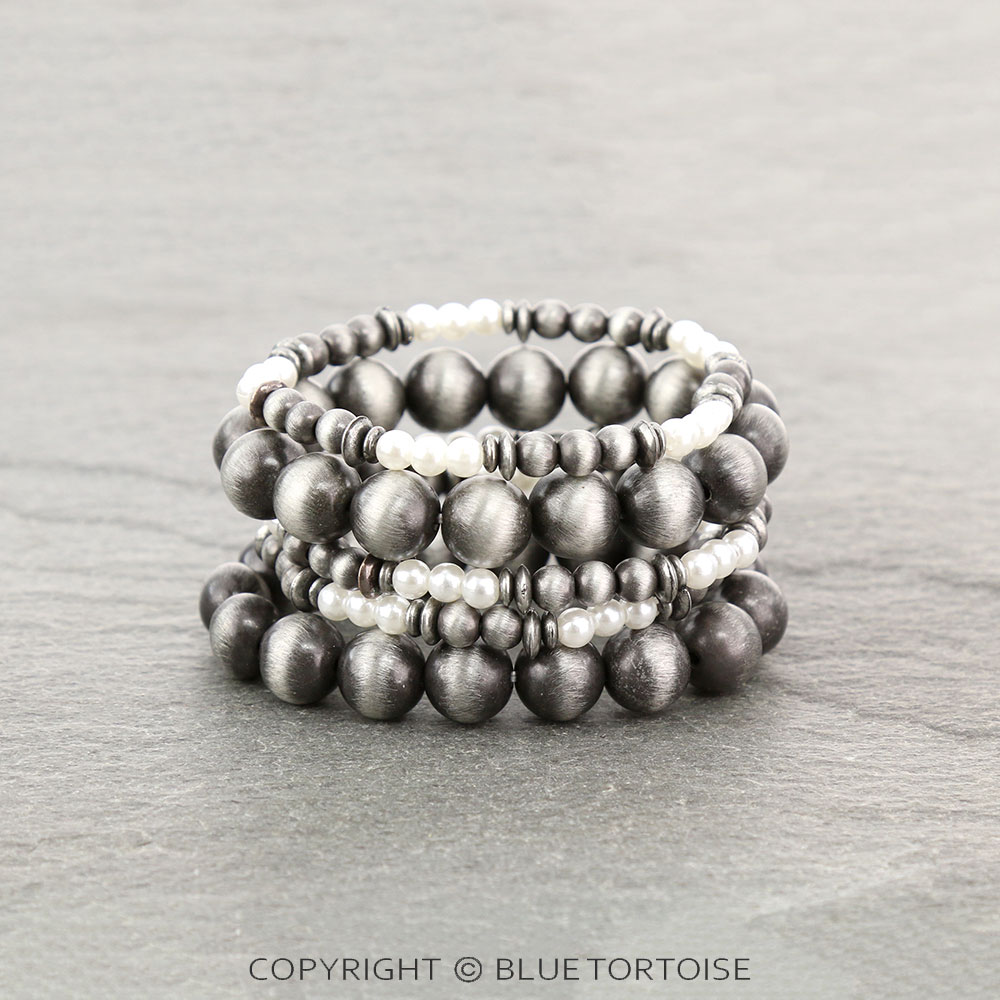 5 For 1 Set Cosmic Navajo Style pearl Bracelets