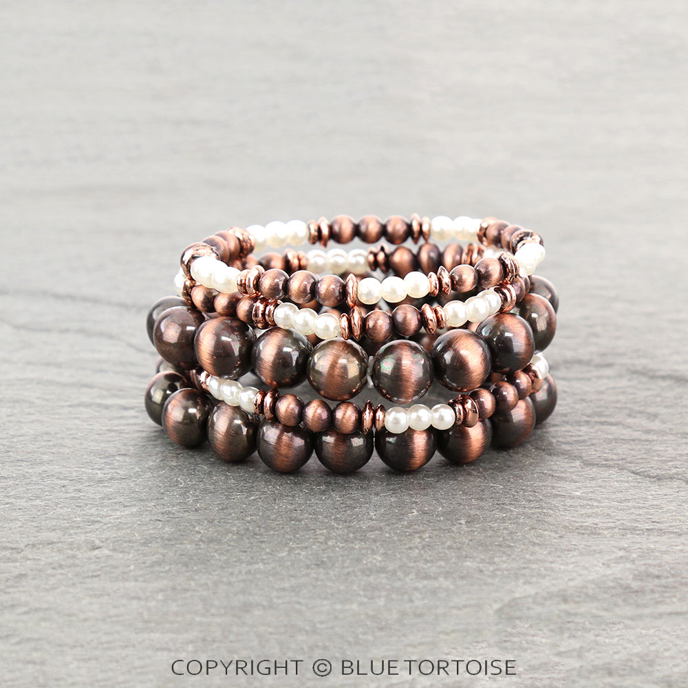 5 For 1 Set Cosmic Navajo Style pearl Bracelets