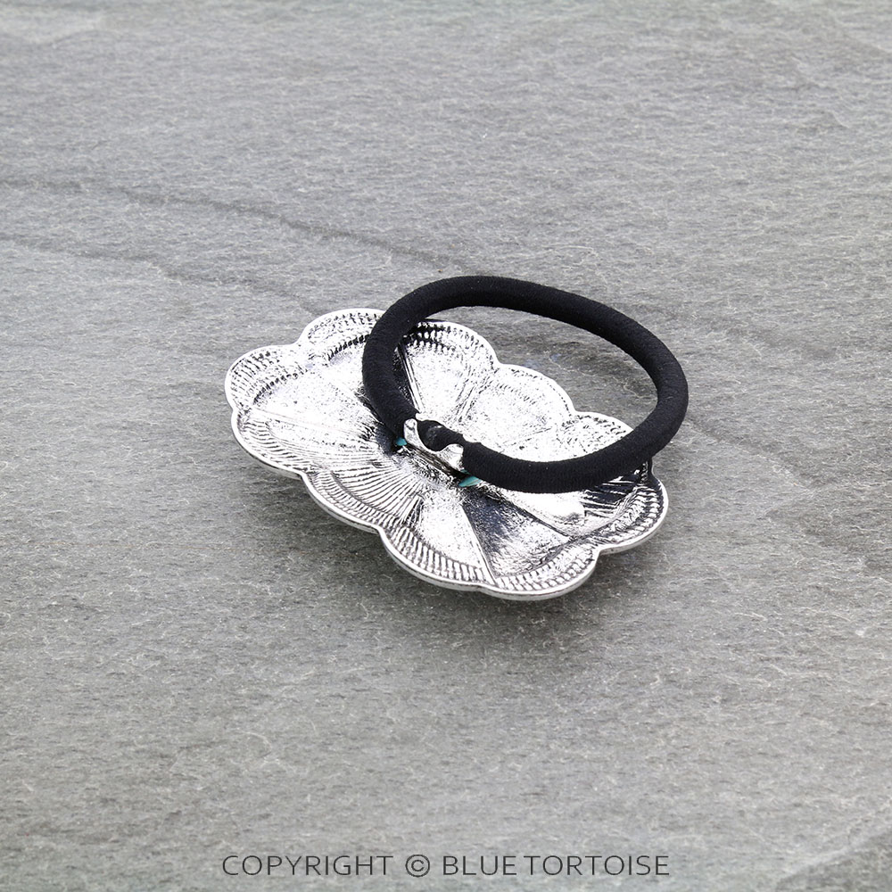 Western Rectangle Concho Hair Tie - Image 2