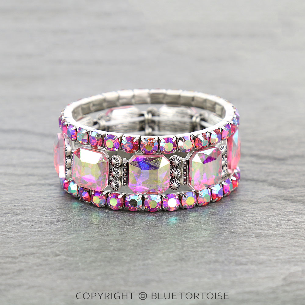 3 For 1 Set Western Rhinestone Bracelets