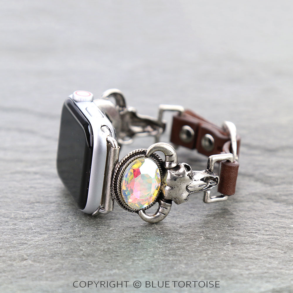 Large Western Steer Skull Stone Apple Watch Band - Image 2