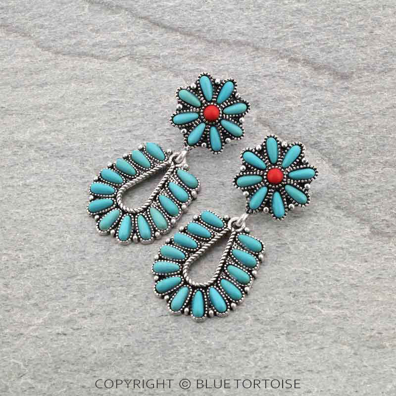 Western Style Stone Post Earrings