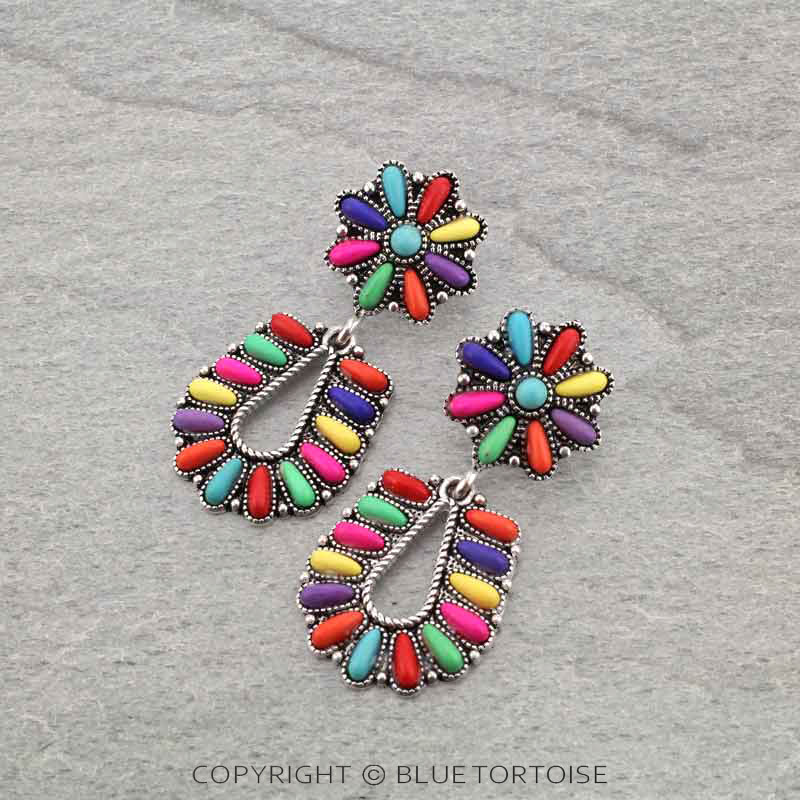 Western Style Stone Post Earrings