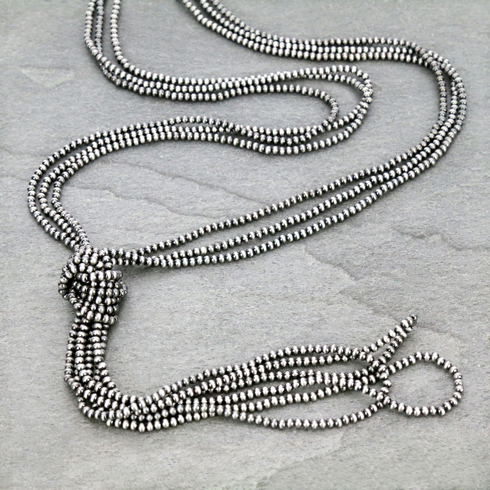 4mm Navajo Style Pearl Necklace