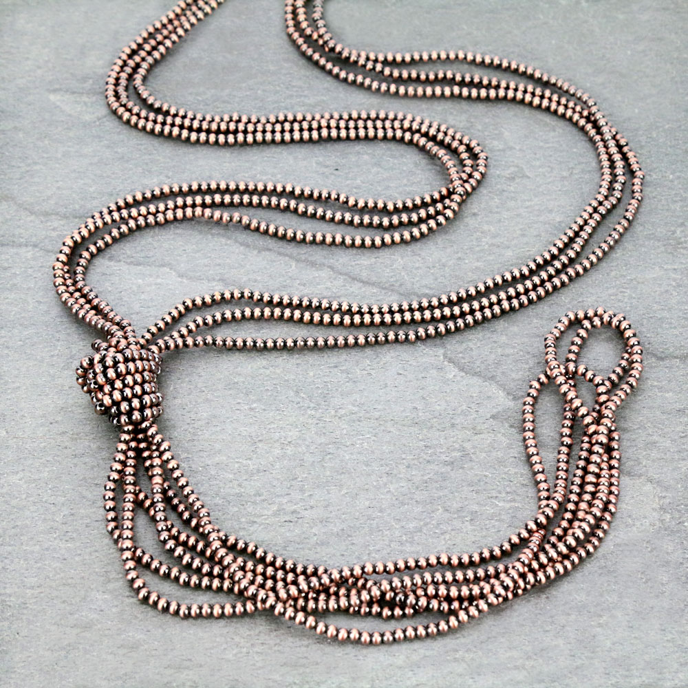 4mm Navajo Style Pearl Necklace