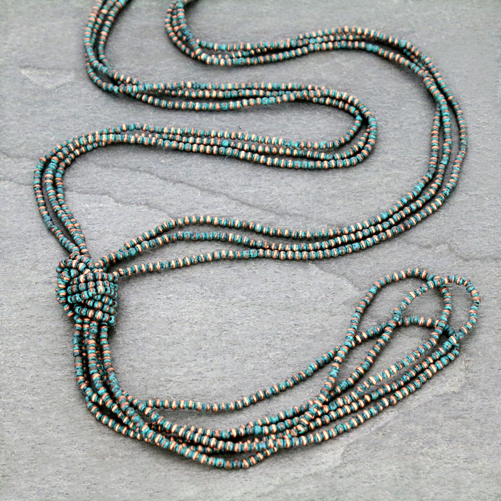 4mm Navajo Style Pearl Necklace