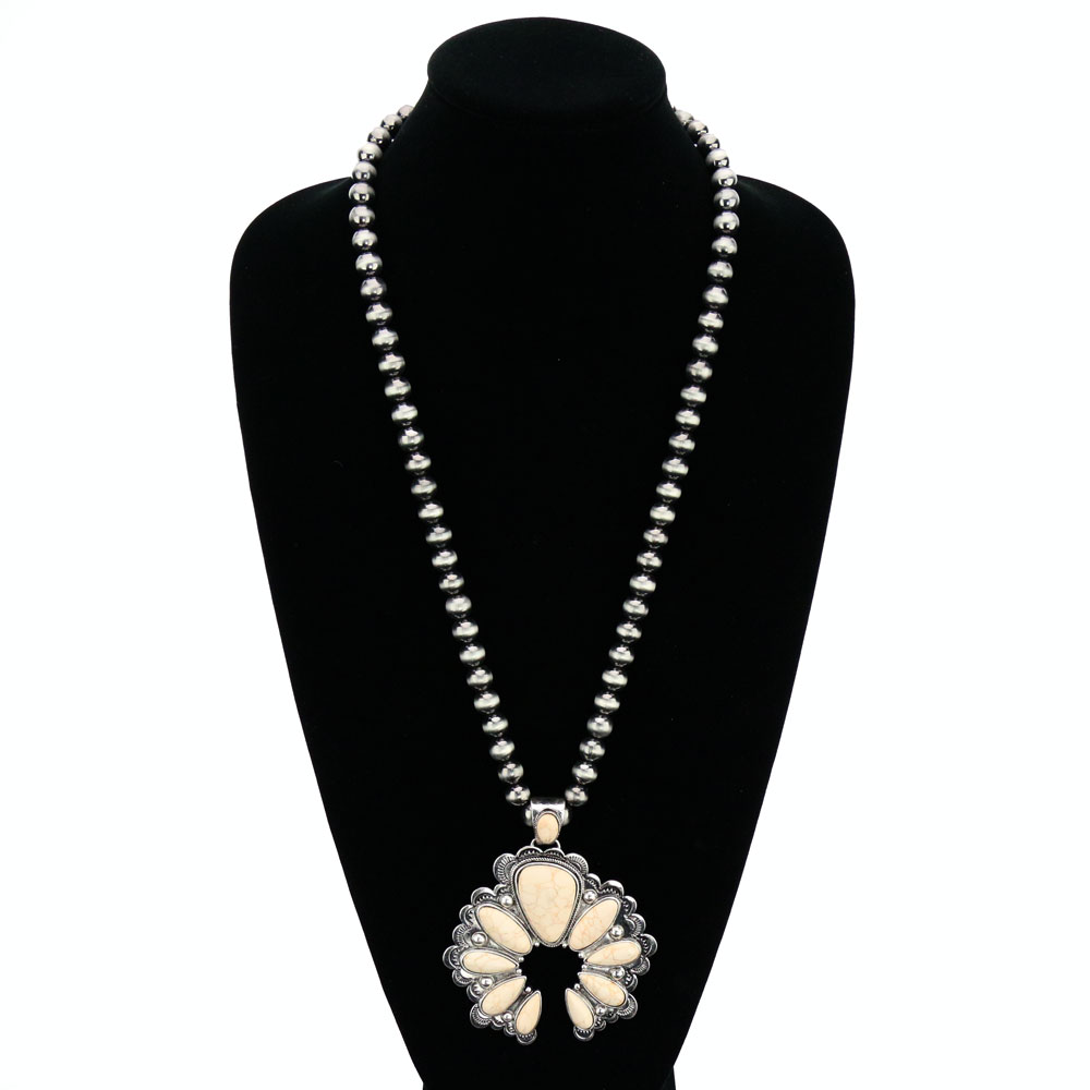 Western Squash Blossom Pendant Necklace - Image 2