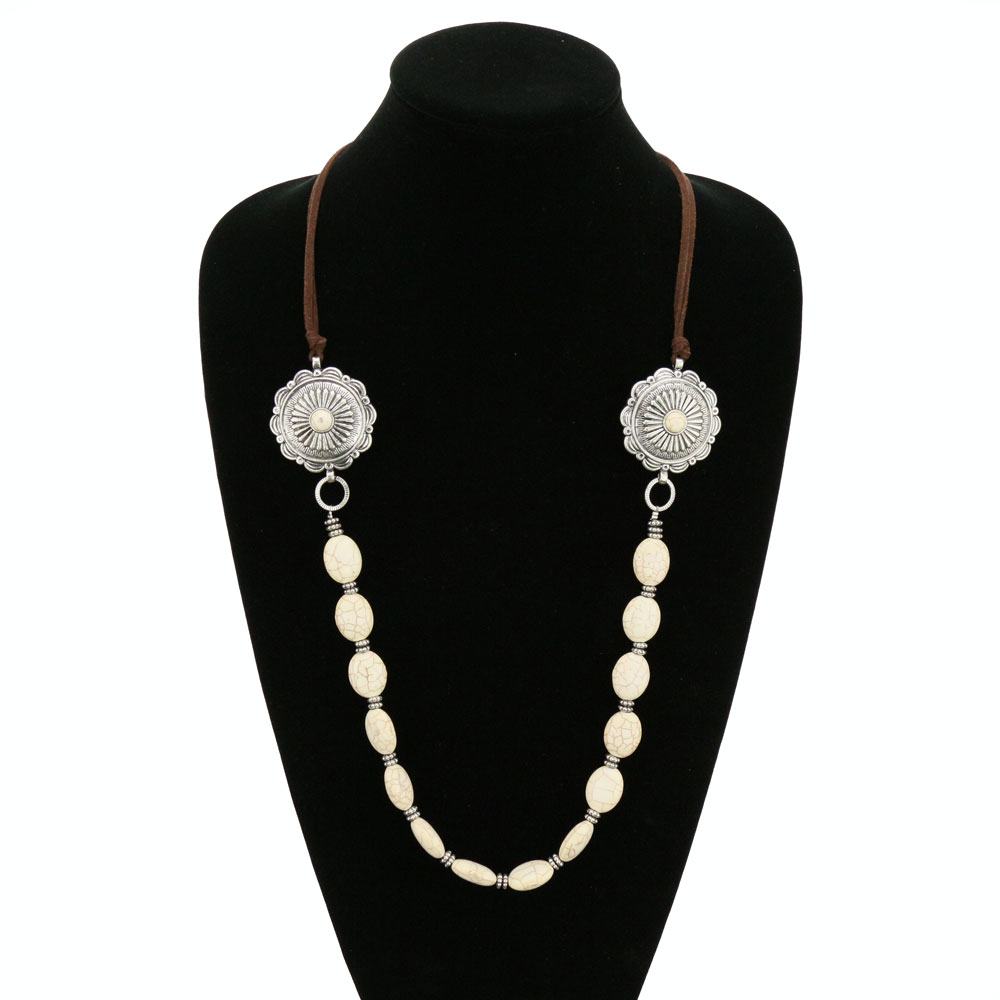 Western Concho Semi Stone Necklace - Image 2