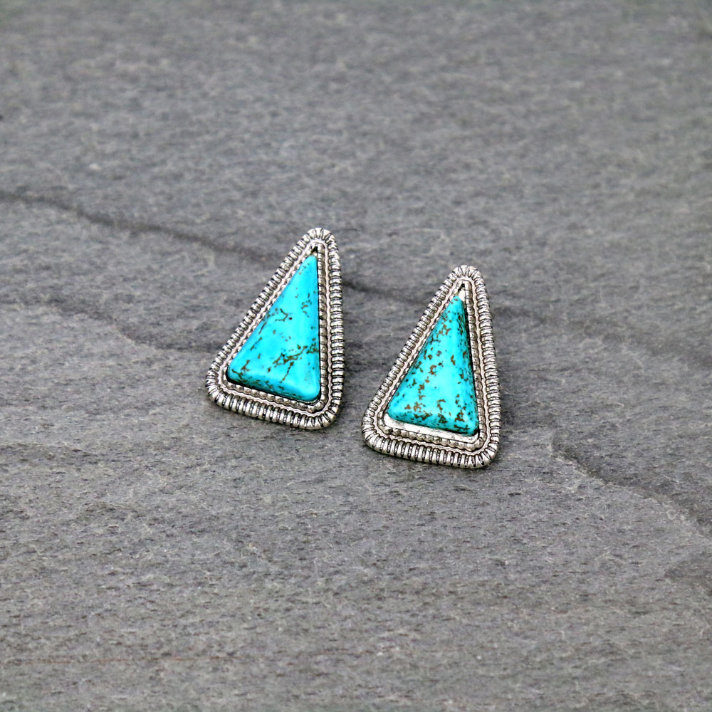 Western Stone Stud Earrings