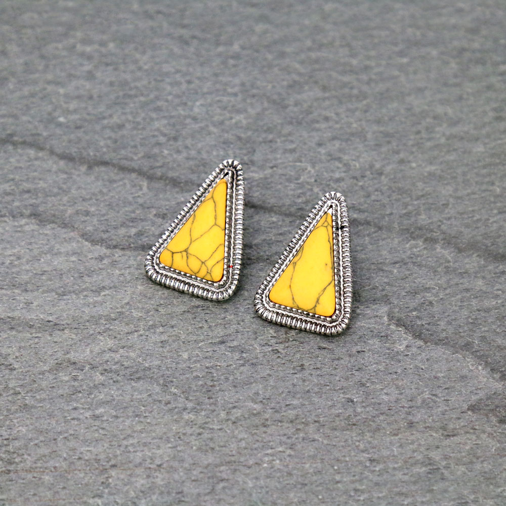 Western Stone Stud Earrings