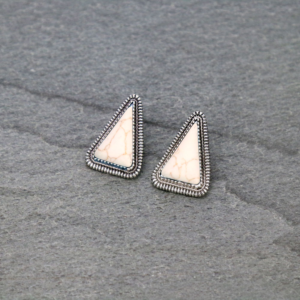 Western Stone Stud Earrings