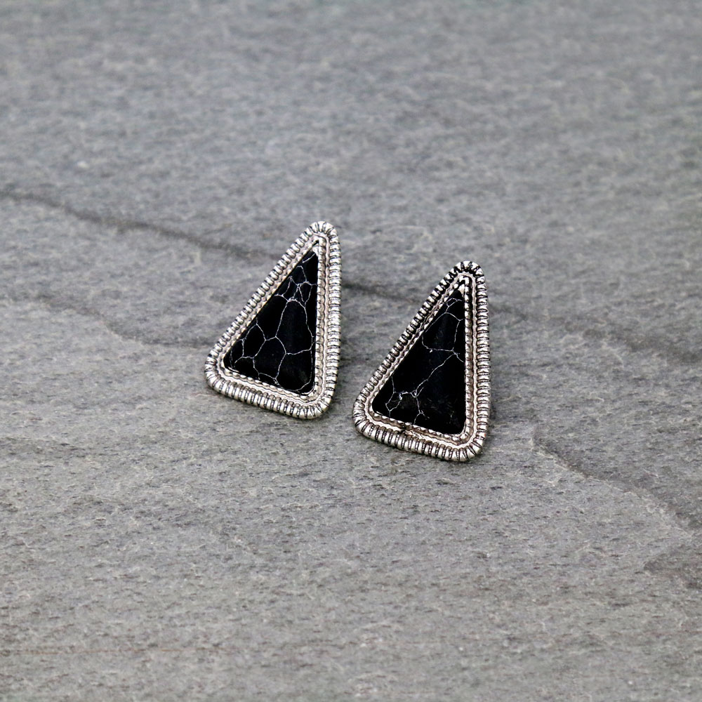Western Stone Stud Earrings
