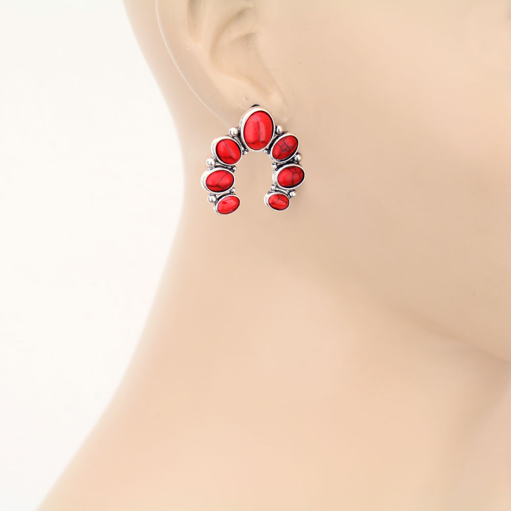 Squash Blossom Stud Earrings - Image 2