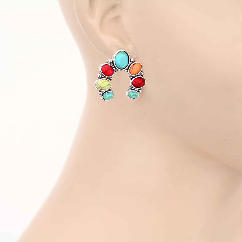 Squash Blossom Stud Earrings - Image 2