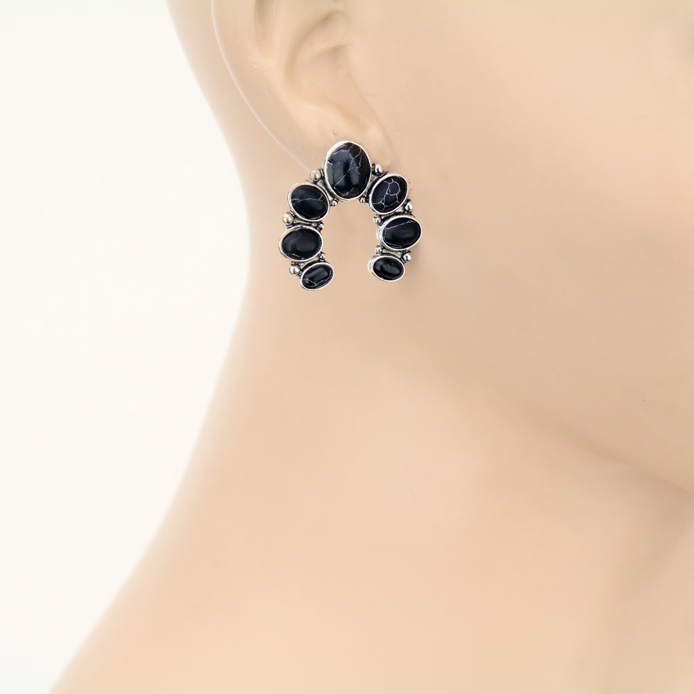 Squash Blossom Stud Earrings - Image 2