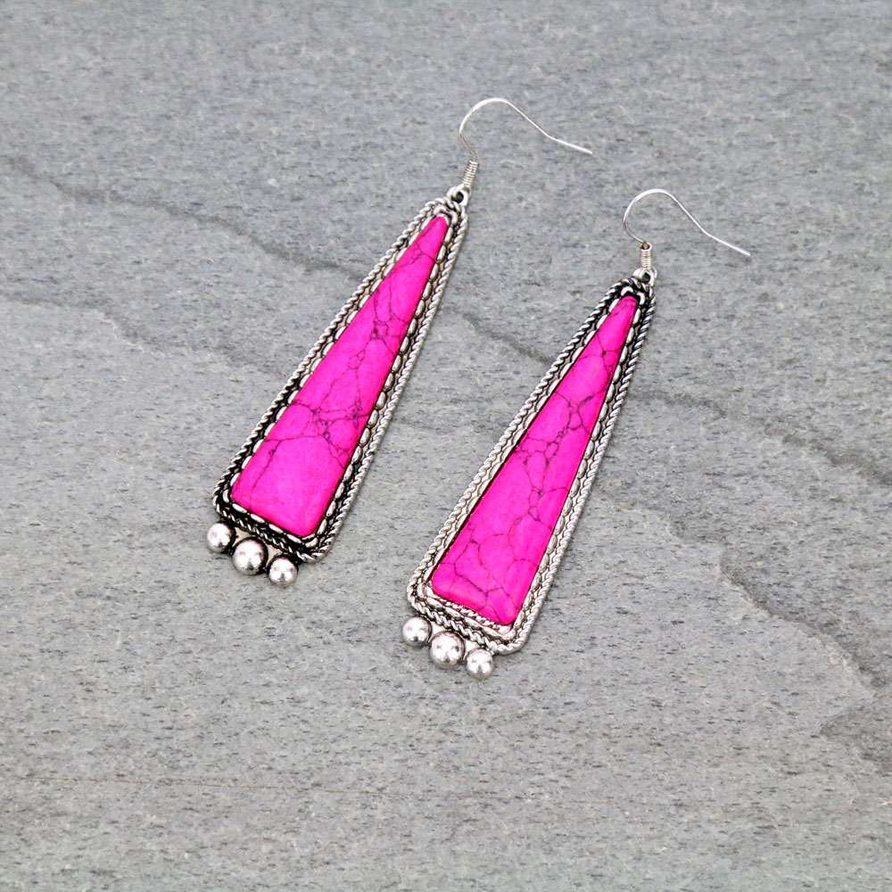 Western Stone Dangle Earrings