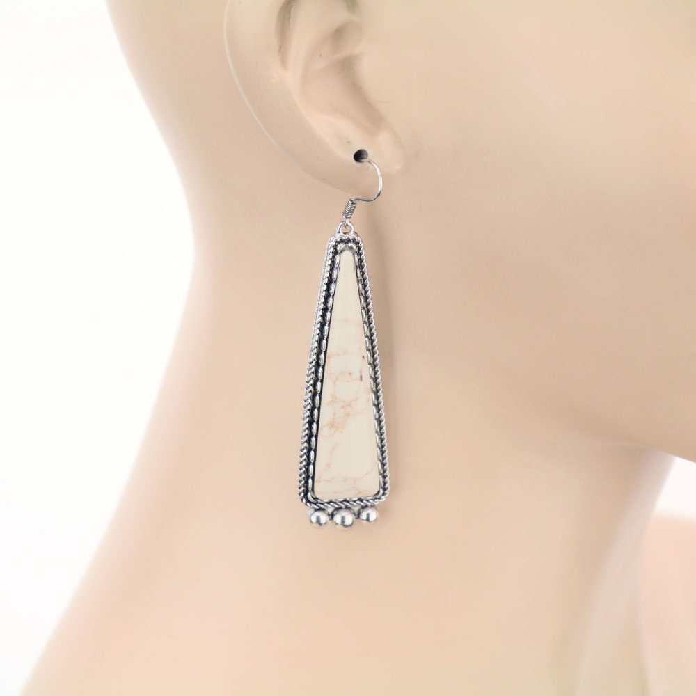 Western Stone Dangle Earrings - Image 2
