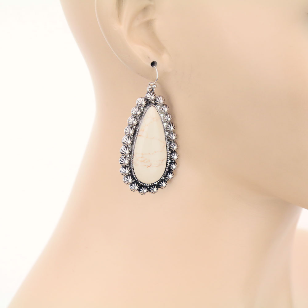 Western Stone Dangle Earrings - Image 2