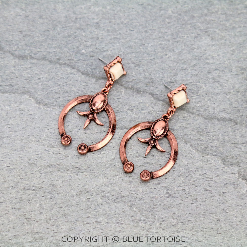 Western Squash Blossom Stud Earrings