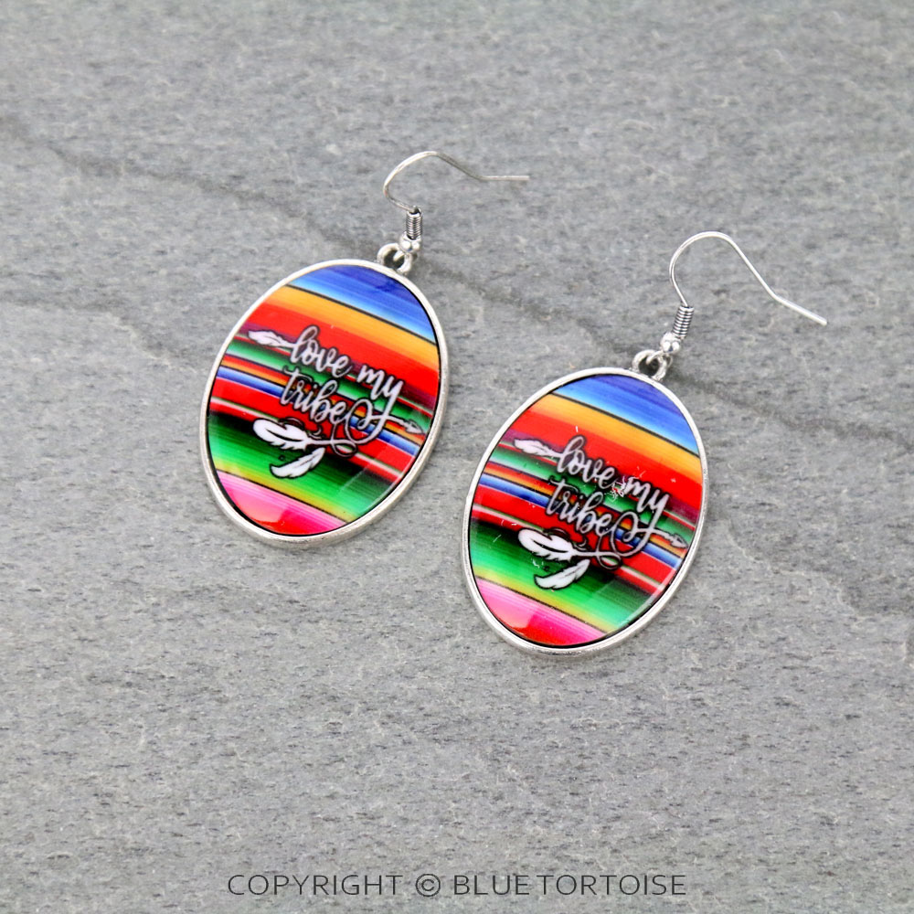 "Love My Tribe" Bubble Dangle Earrings