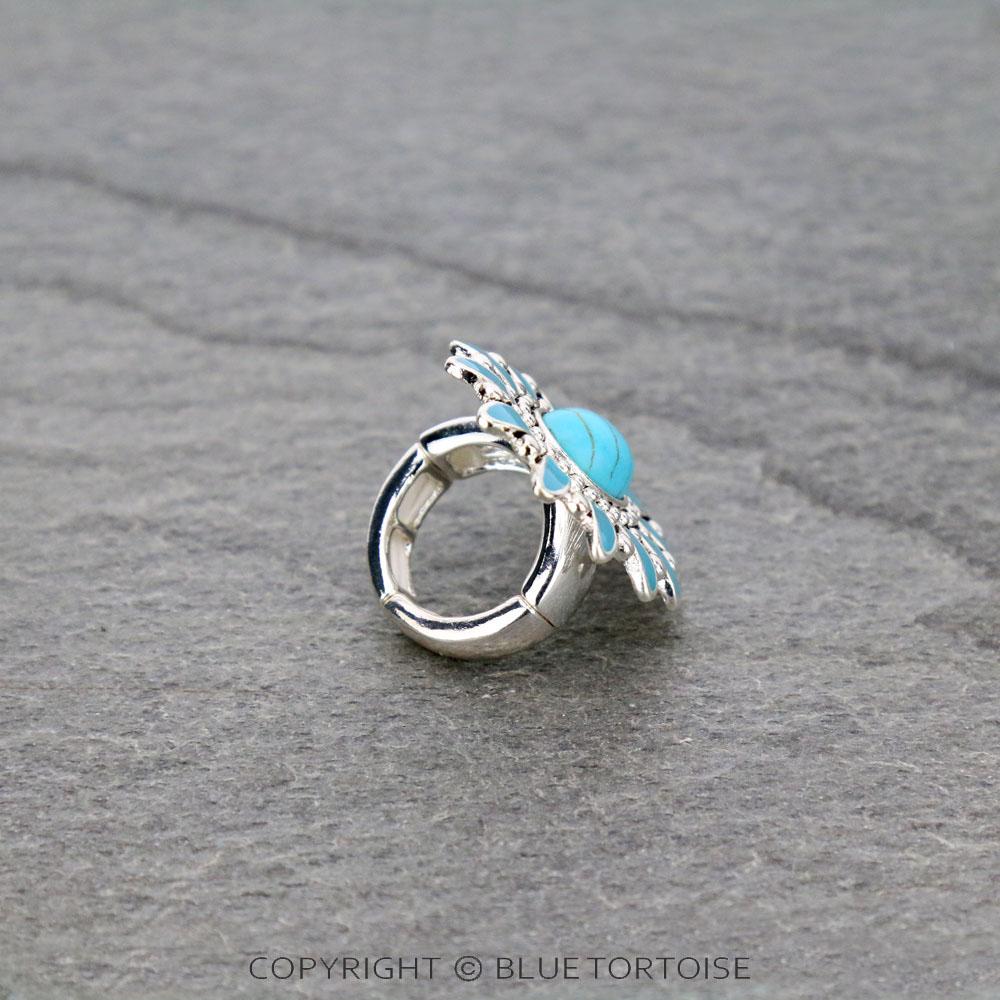 Western Epoxy Concho Stretch Ring - Image 3
