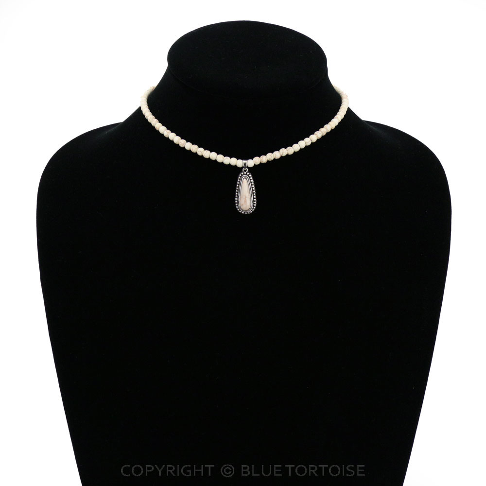 4mm Bead with Teardrop Pendant Choker - Image 2