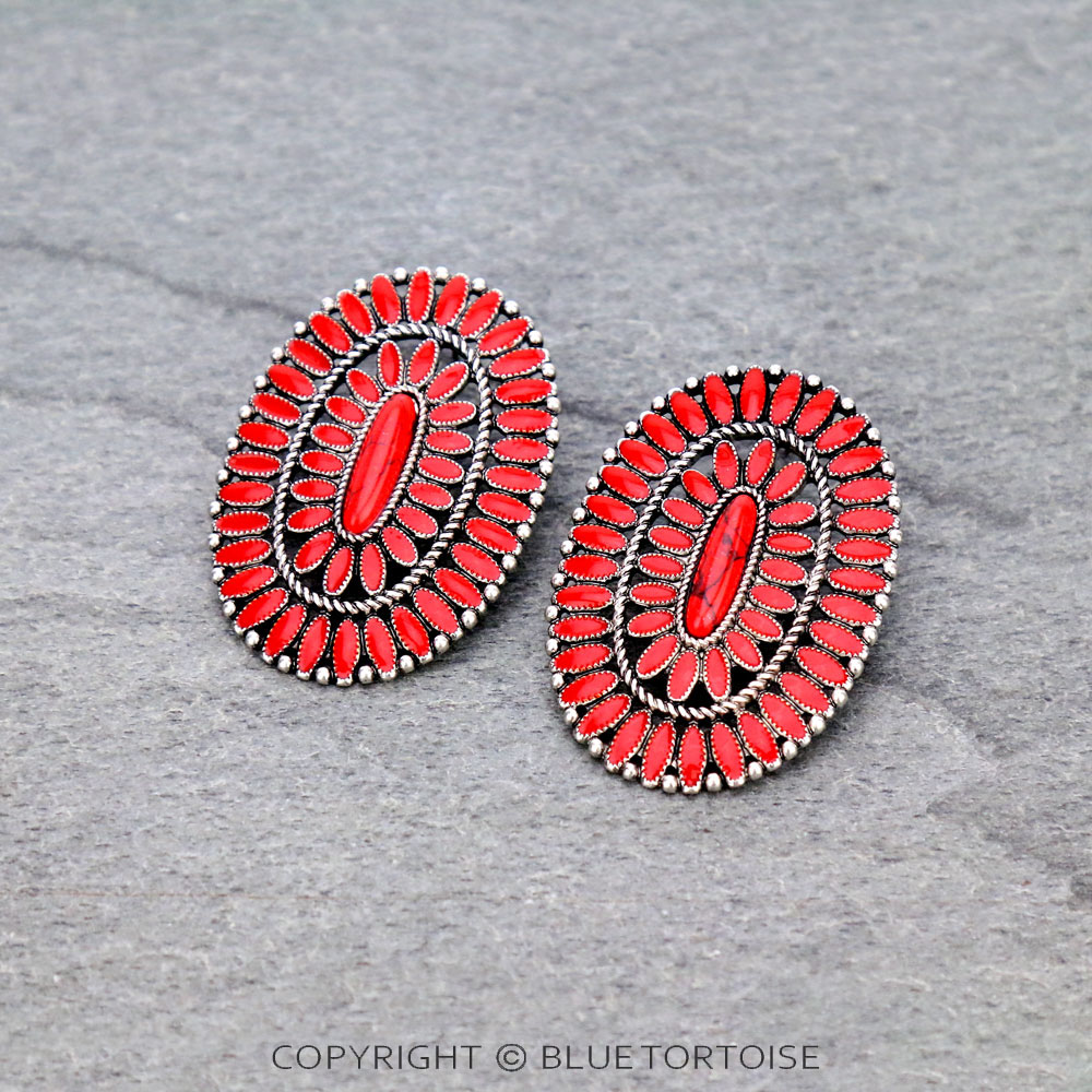 Concho Cluster Stud Earrings