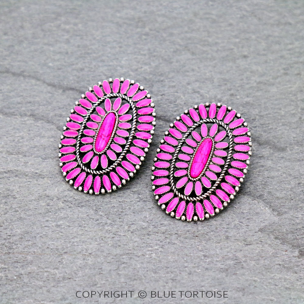 Concho Cluster Stud Earrings