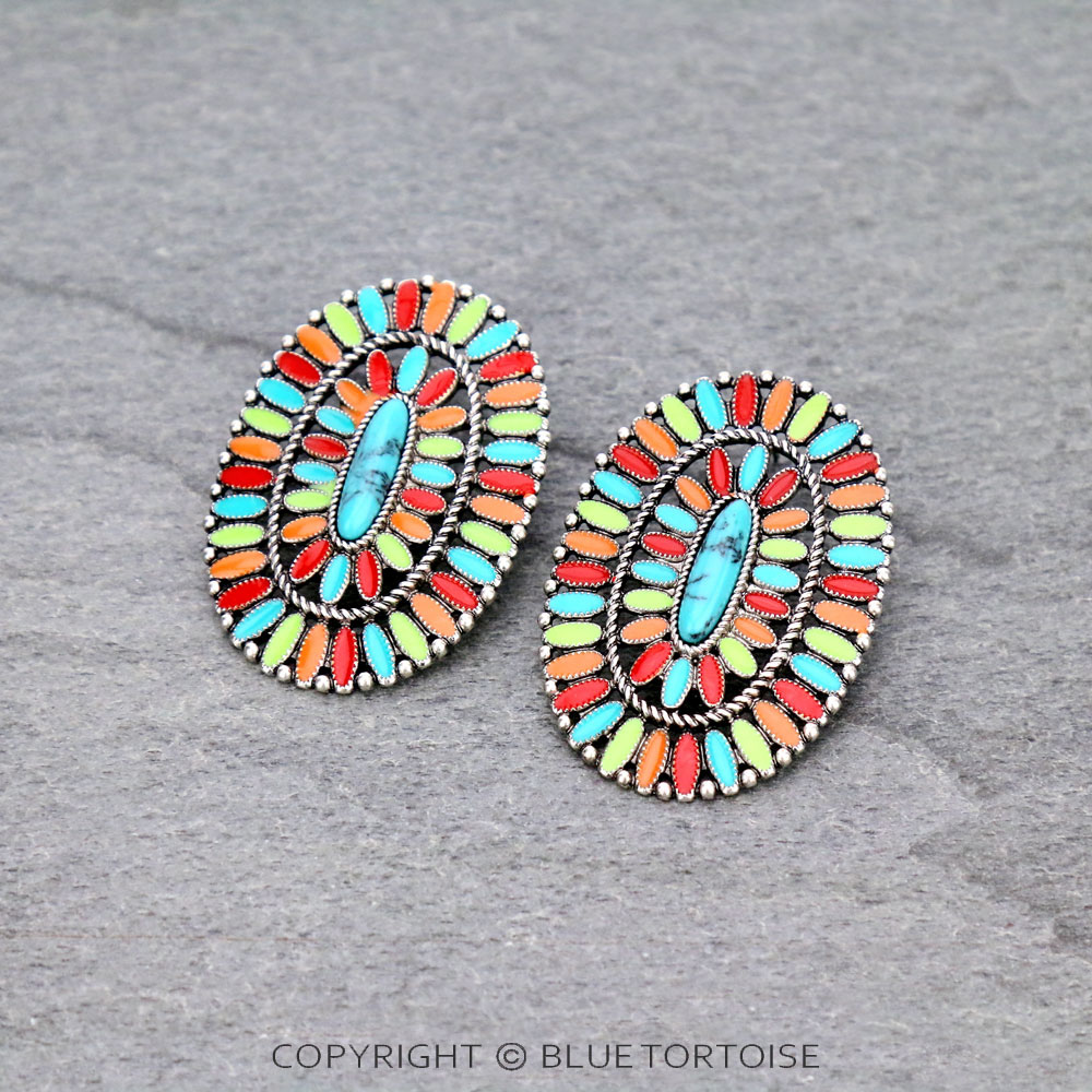 Concho Cluster Stud Earrings
