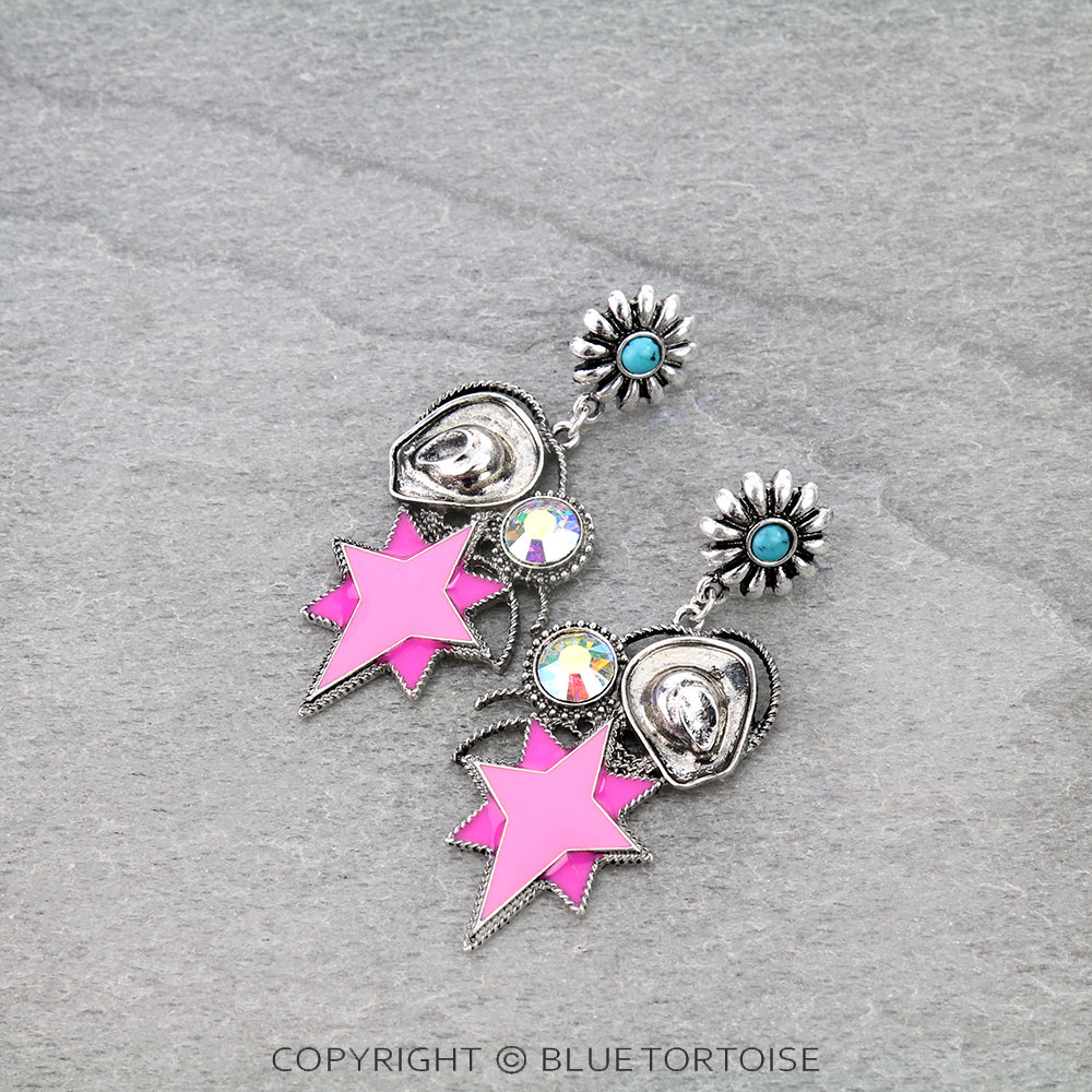 Western Design Concho Stud Earrings
