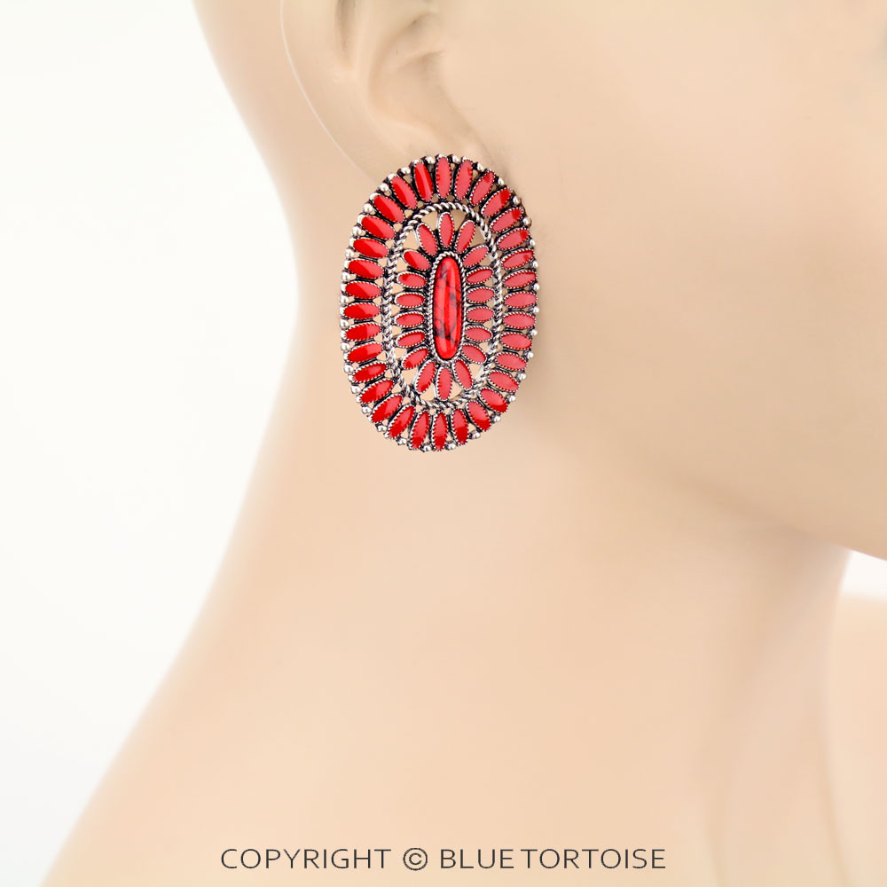 Concho Cluster Stud Earrings - Image 2