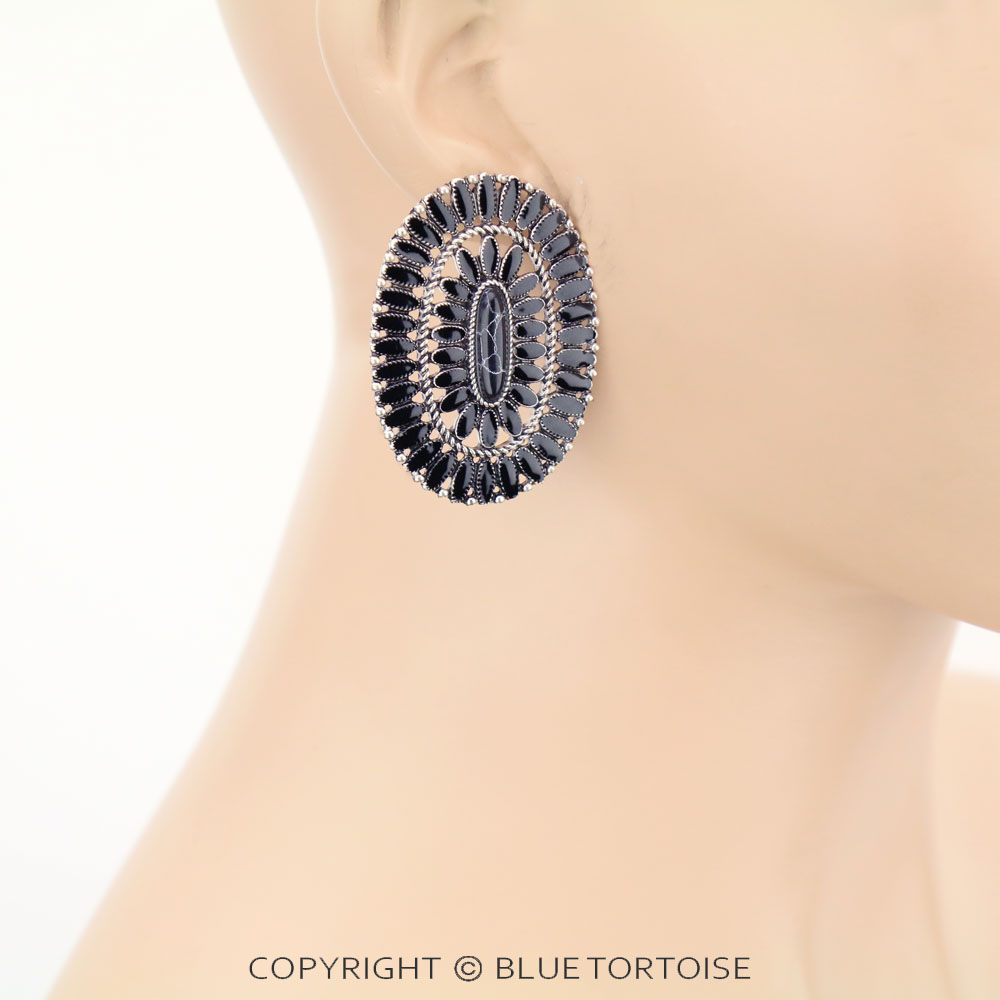 Concho Cluster Stud Earrings - Image 2