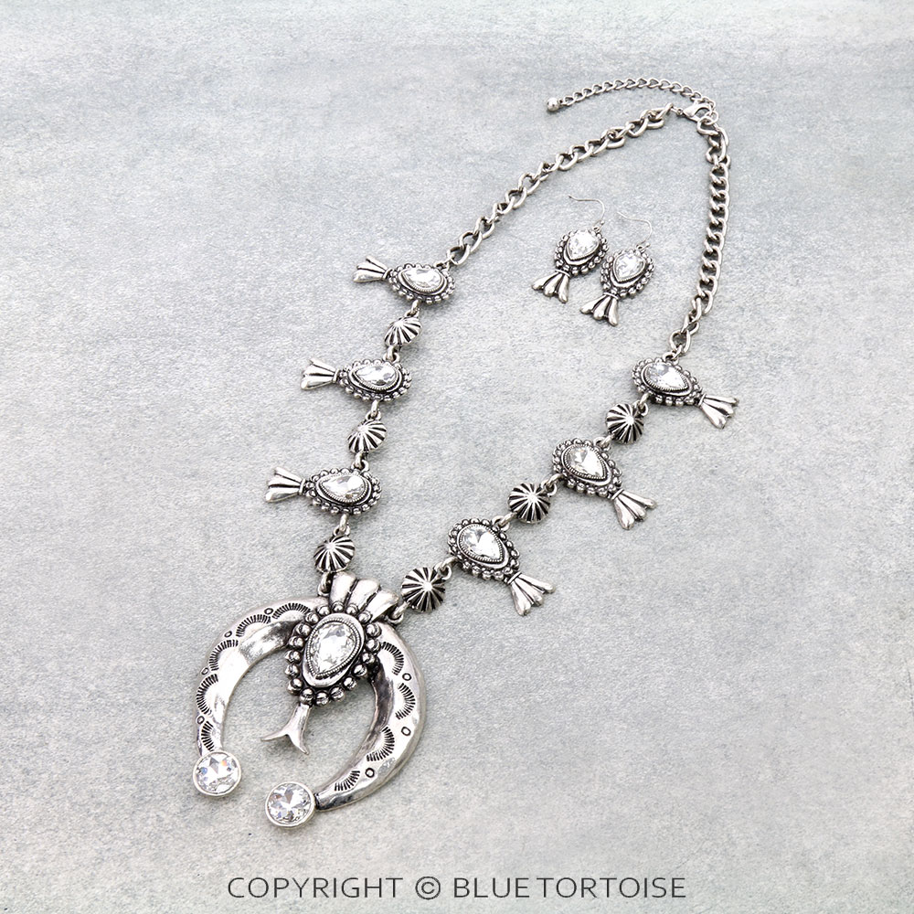 Squash Blossom Stone Necklace Set