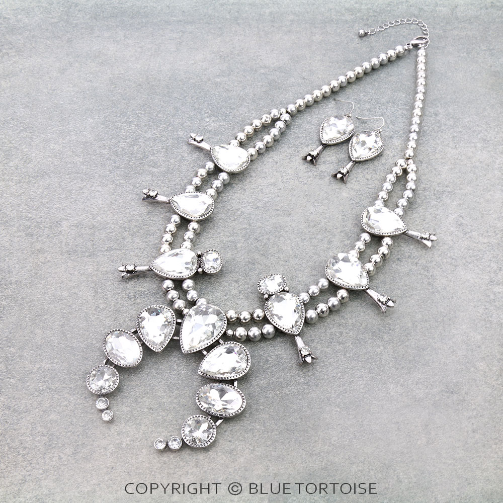Squash Blossom Stone Necklace Set