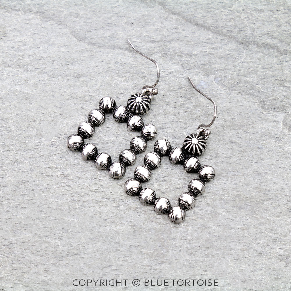 Western Ear Tag CCB Textured Earrings