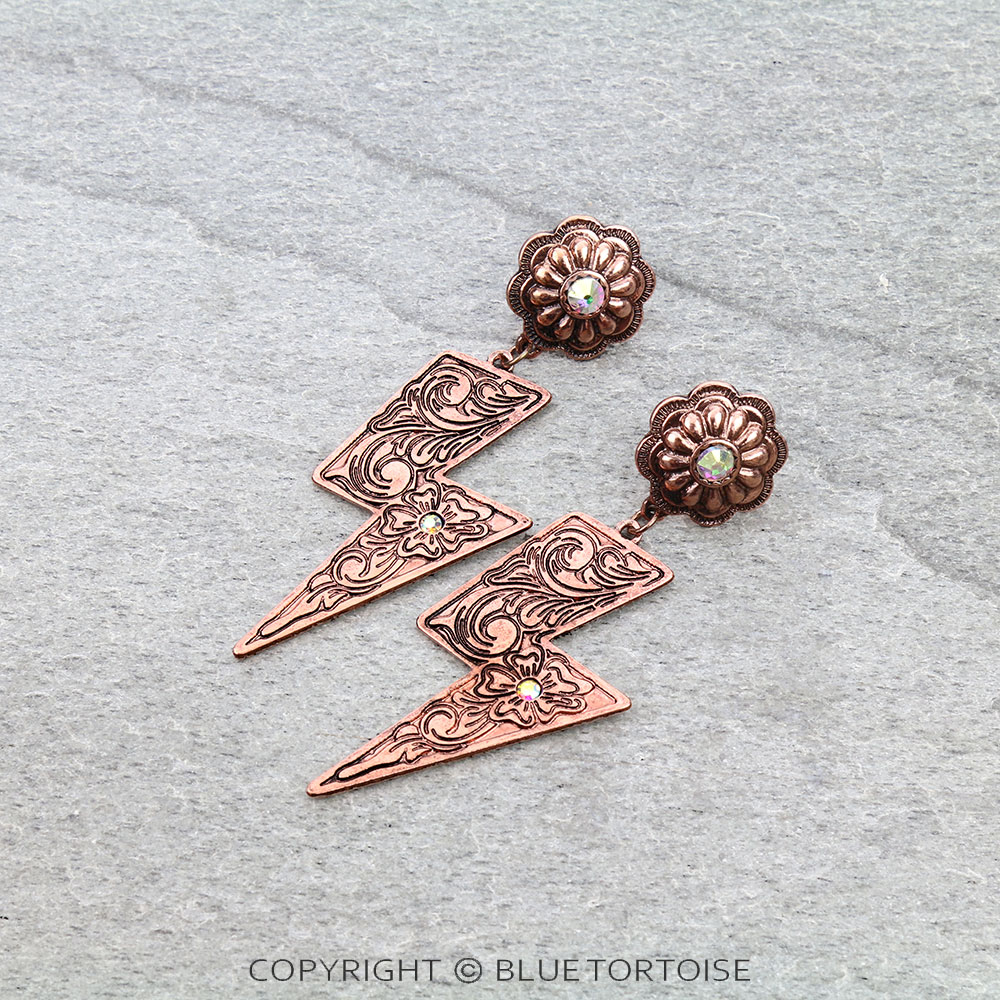 Western Thunder Stone Stud Earrings