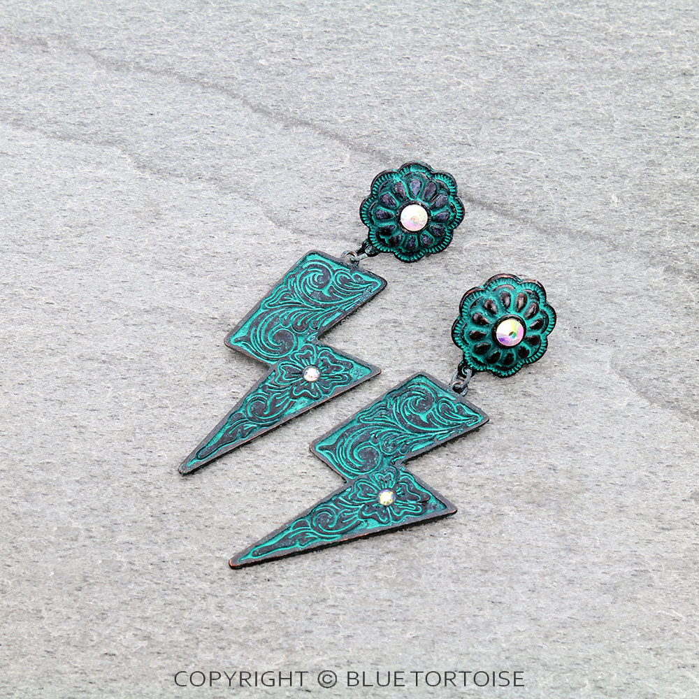 Western Thunder Stone Stud Earrings