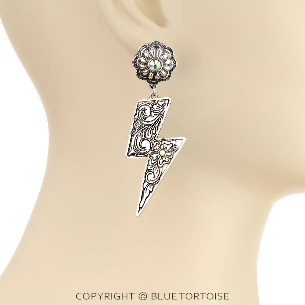 Western Thunder Stone Stud Earrings - Image 2