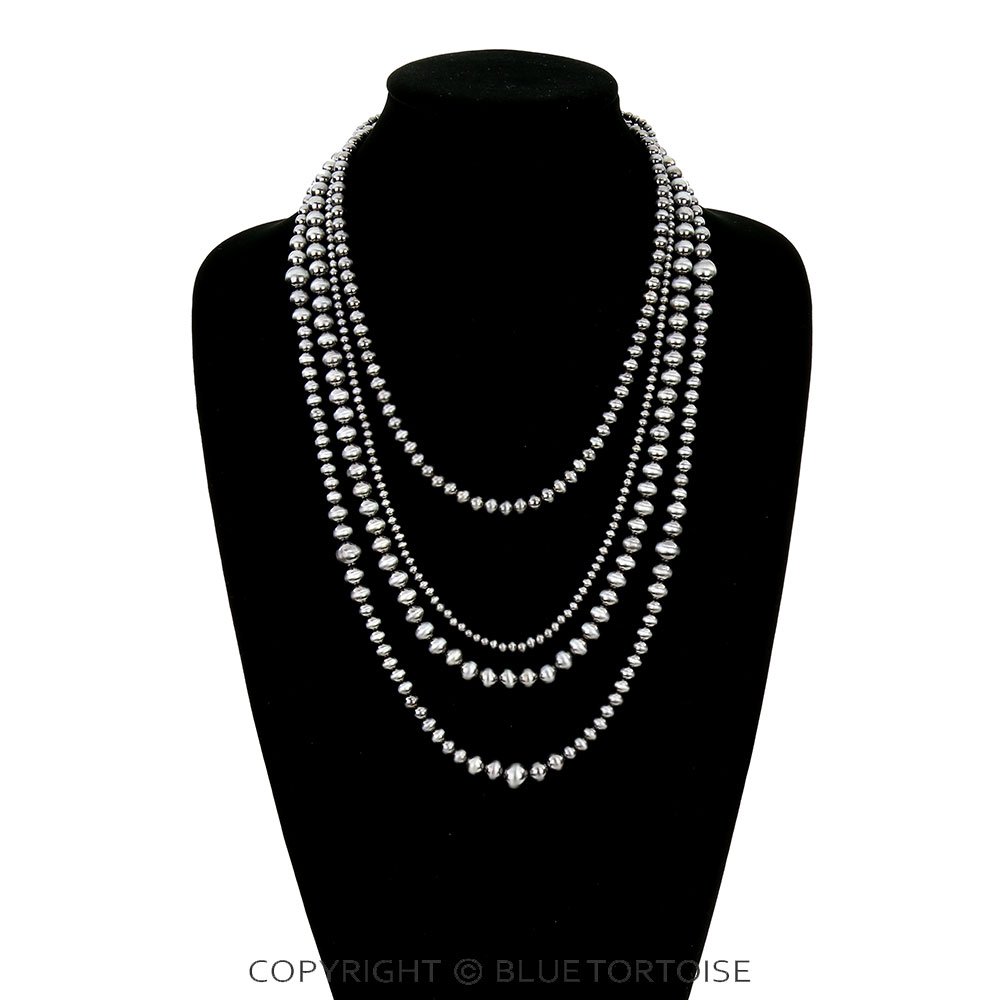 4Row Navajo Style Pearl Necklace - Image 2