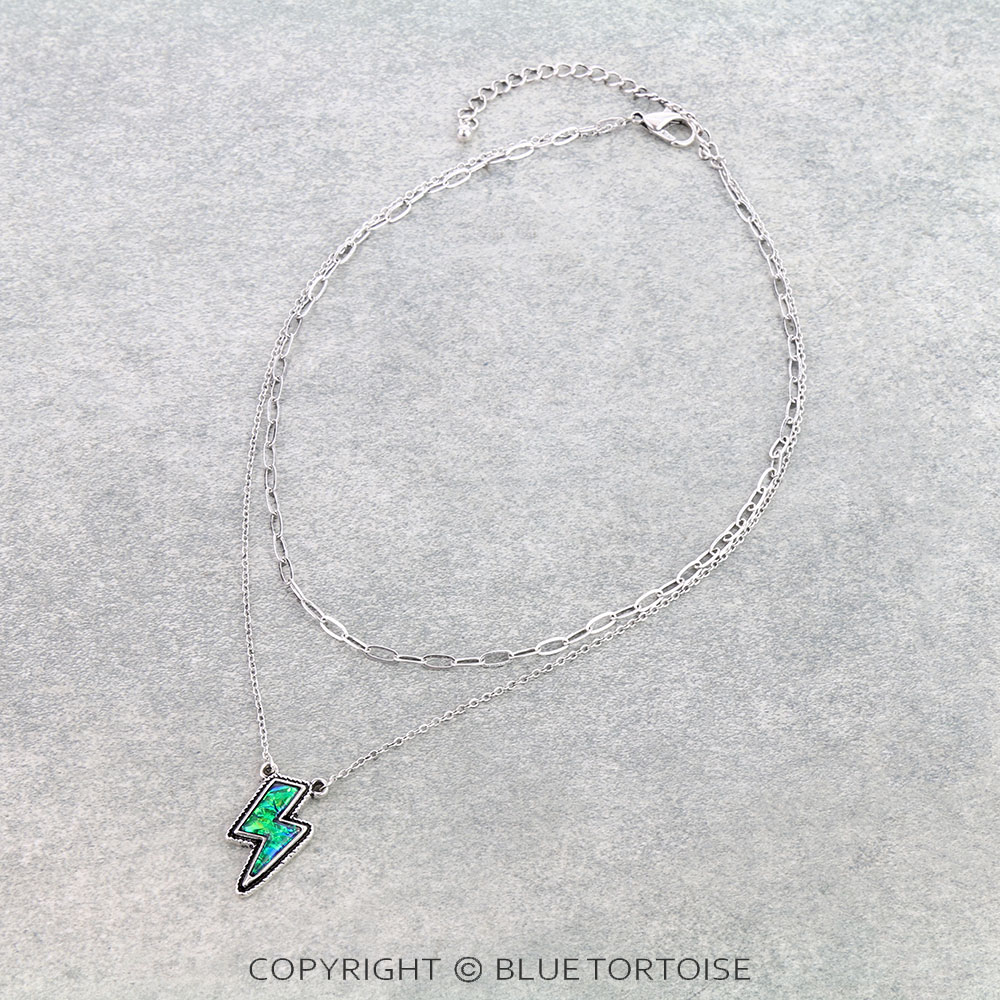 2Row Western Thunder Stone Necklace