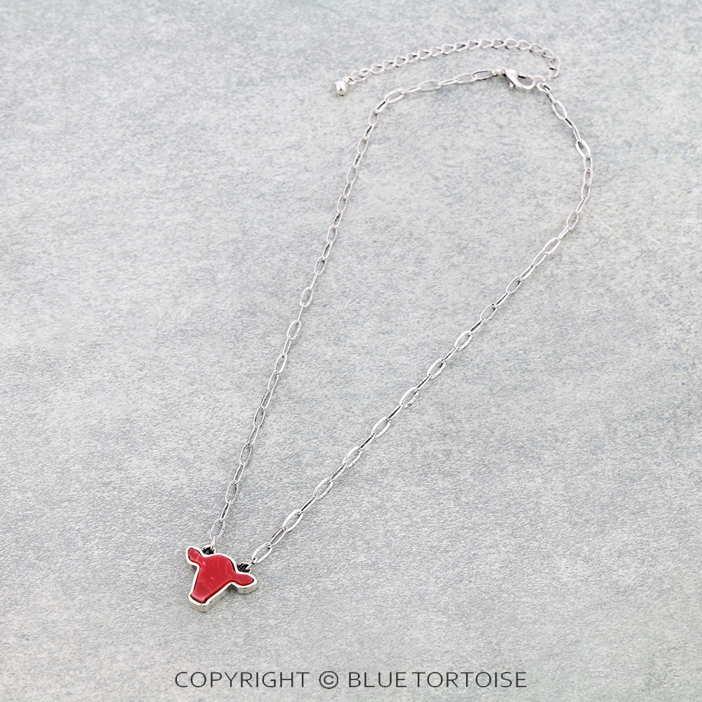 Cow Head Stone Necklace