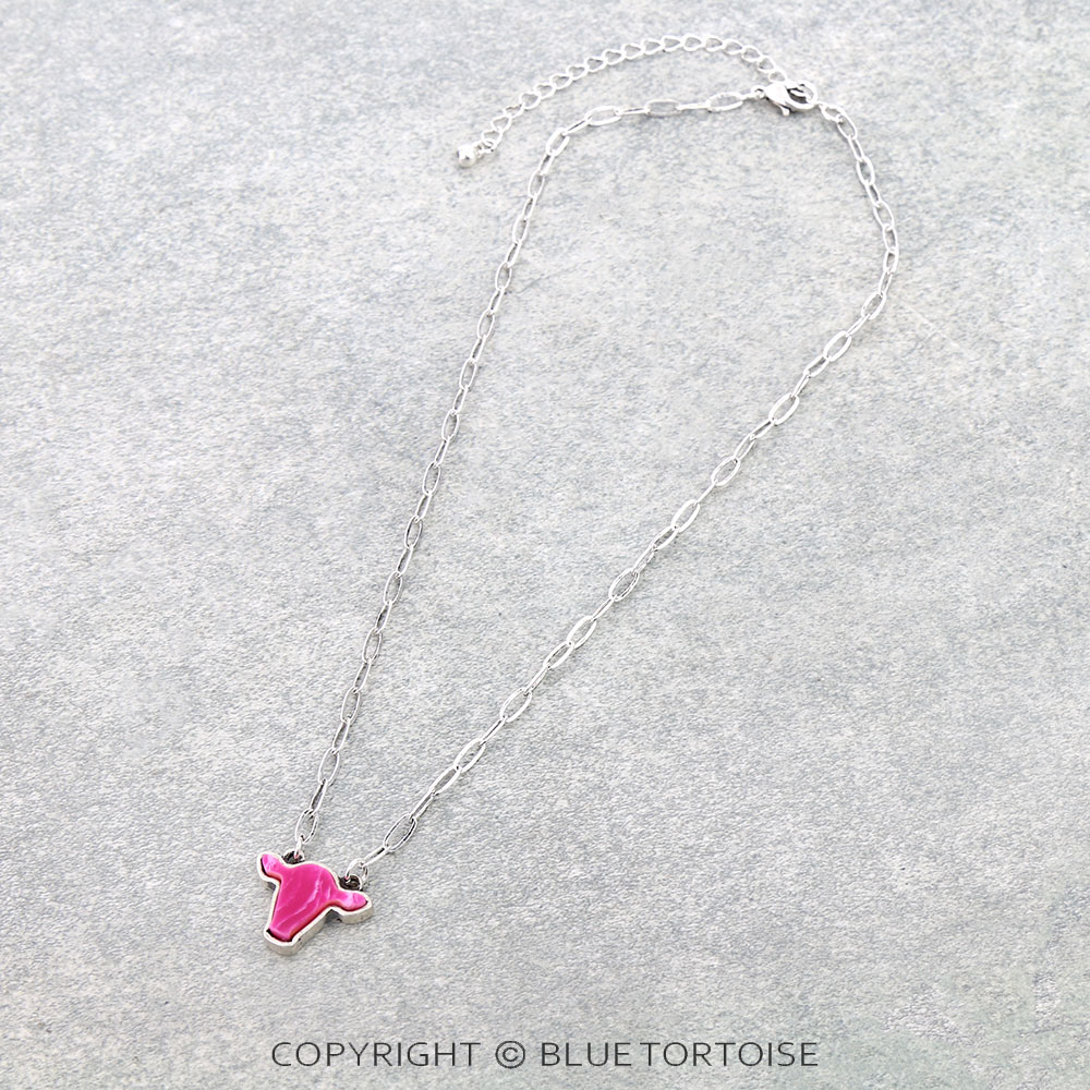 Cow Head Stone Necklace