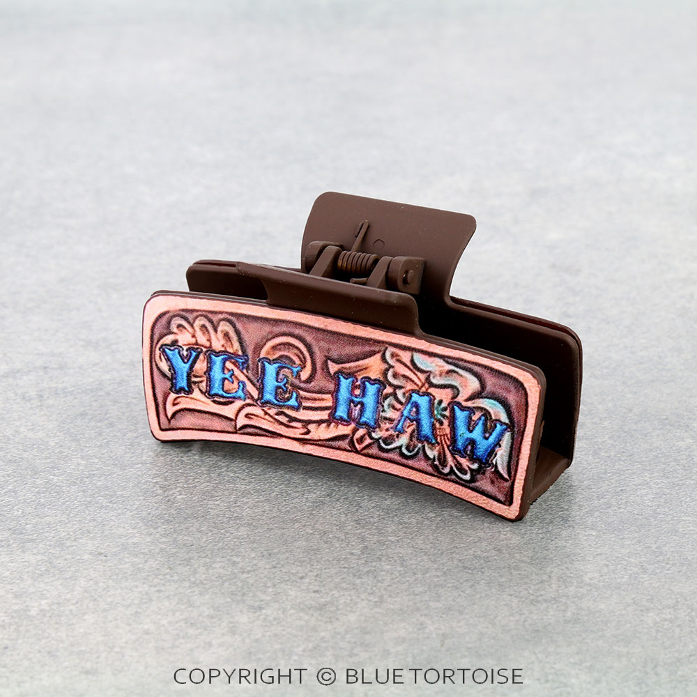 Western YEE HAW Hair Claw Clip