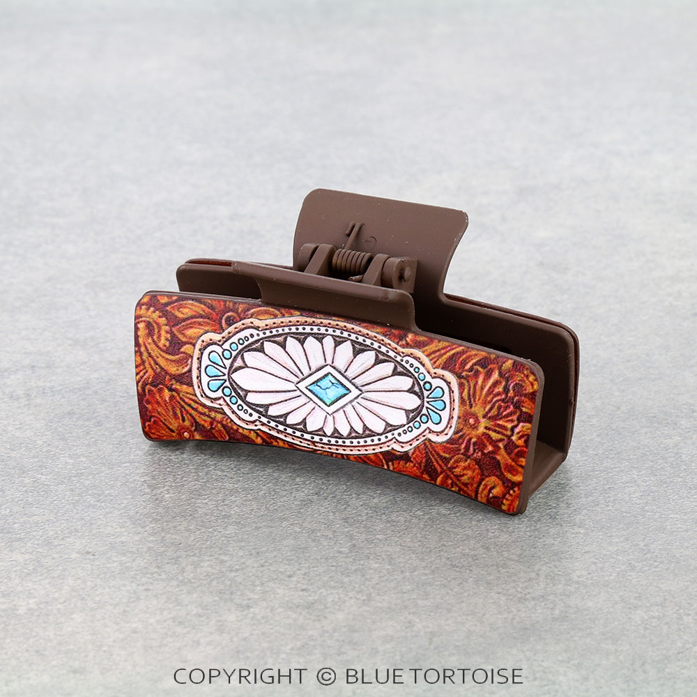 Western Concho Hair Claw Clip