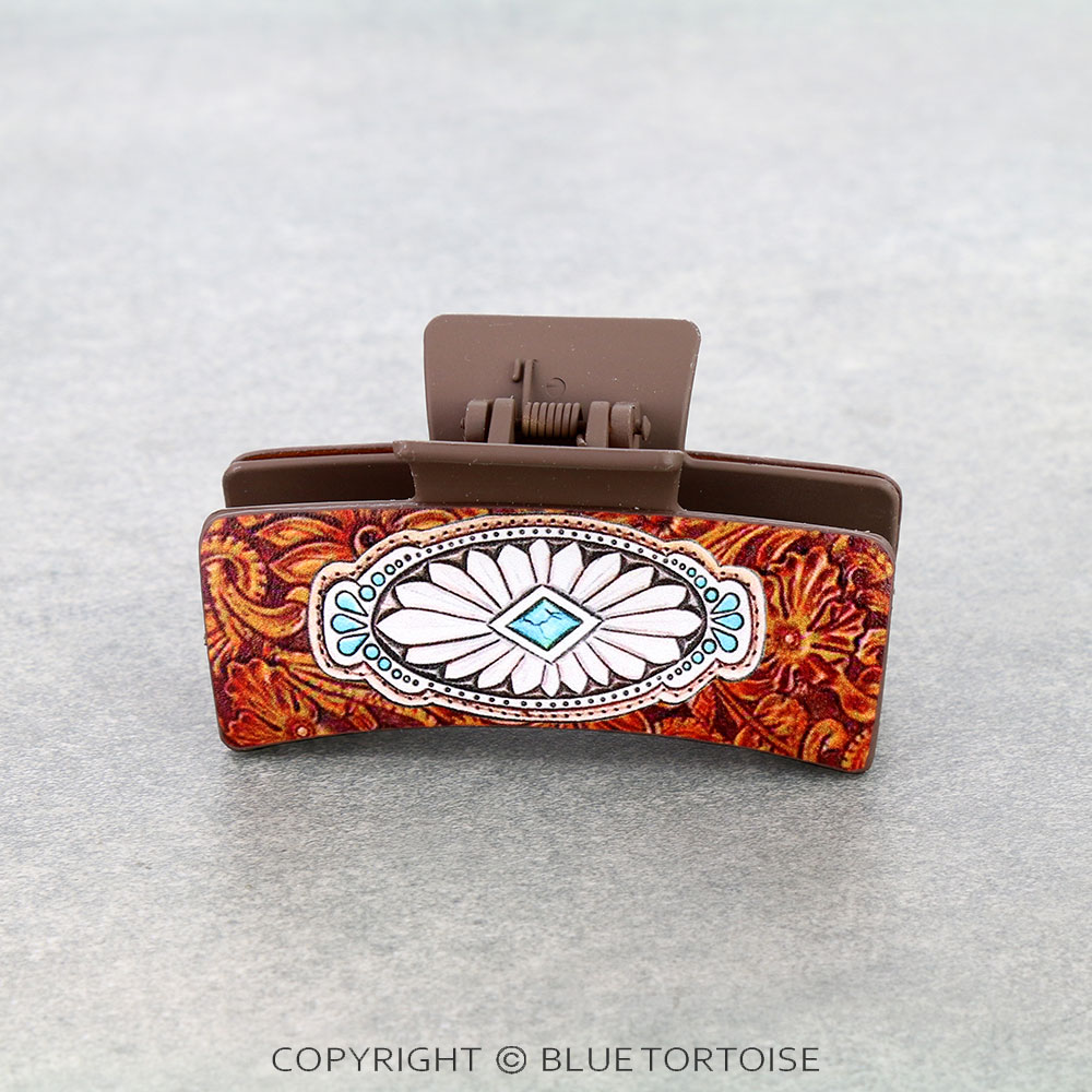Western Concho Hair Claw Clip - Image 2