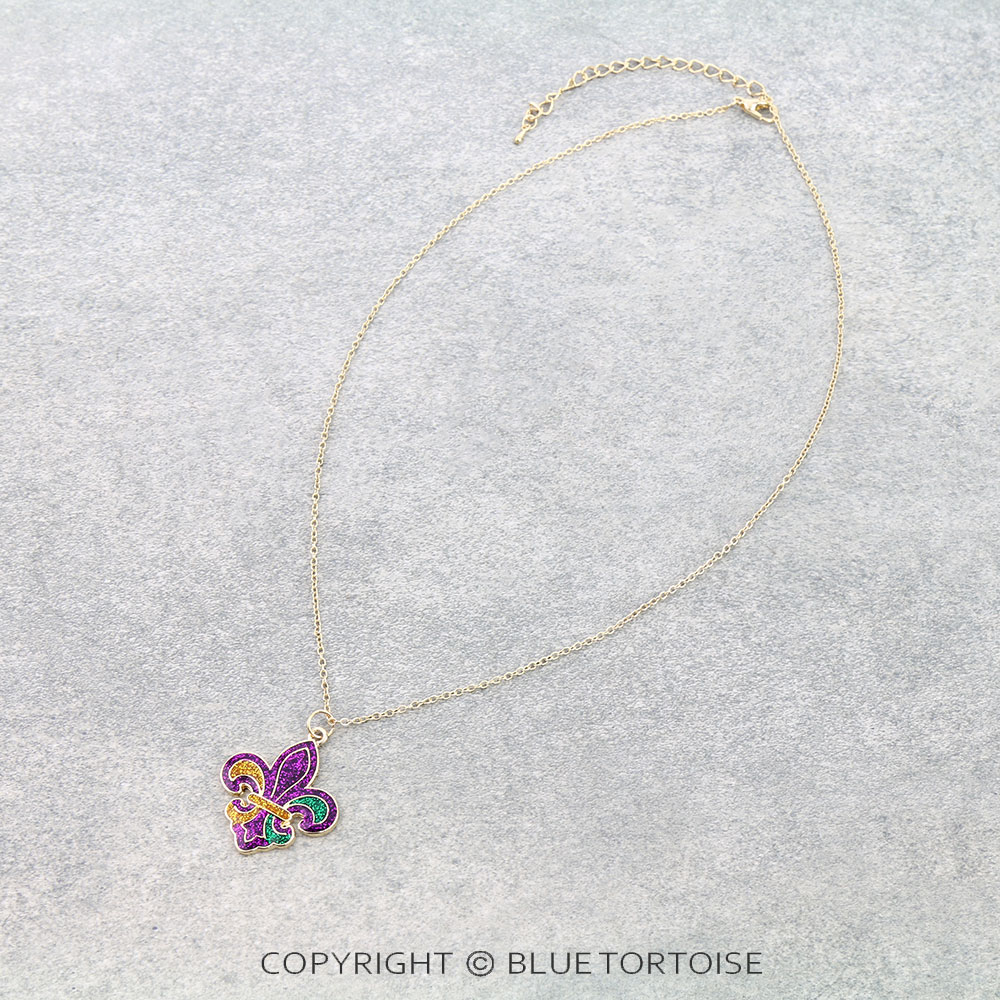 Mardi Gras/Fleur De Lis Necklace